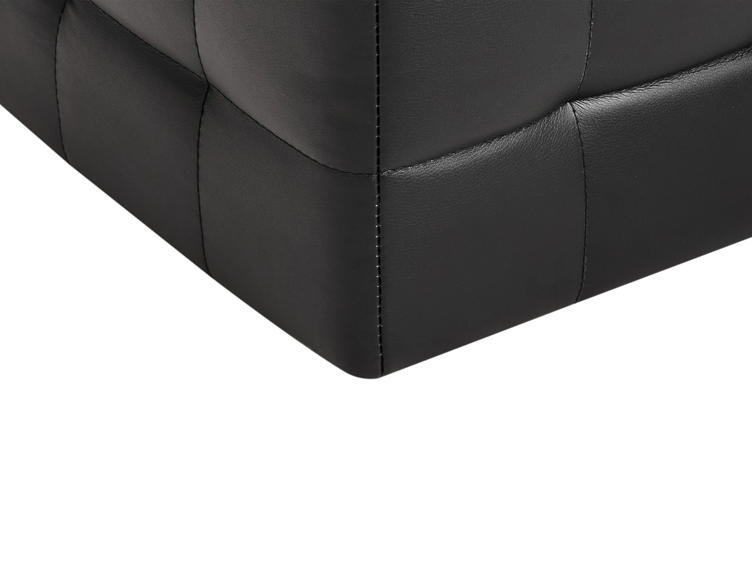 Faux Leather Storage Ottoman Black MICHIGAN - Image 9