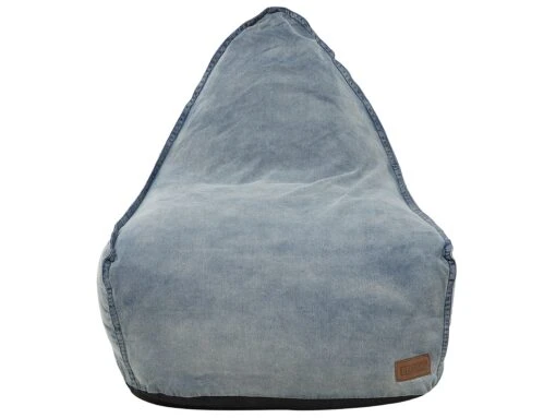 Denim Bean Bag Chair Blue DROP - Image 5