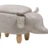 Faux Leather Storage Animal Stool Light Grey ELEPHANT -Furniture Store undef src sa picid 710481 type whitesh image