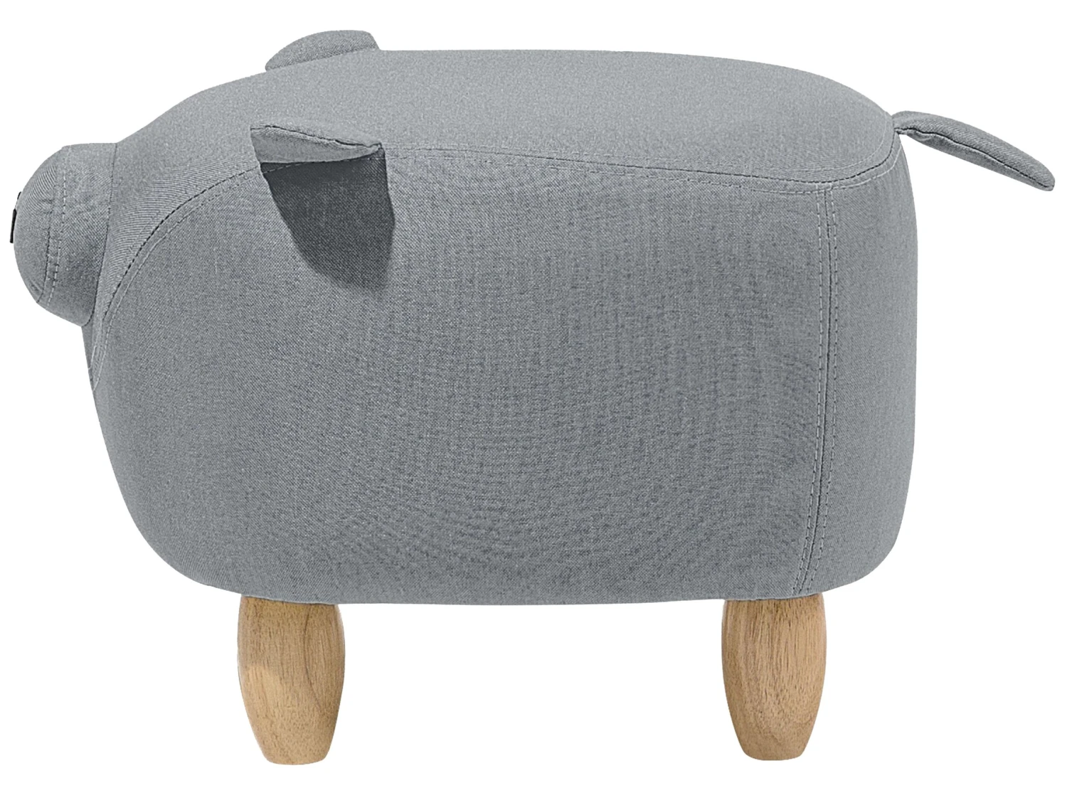 Fabric Animal Stool Grey PIGGY - Image 3