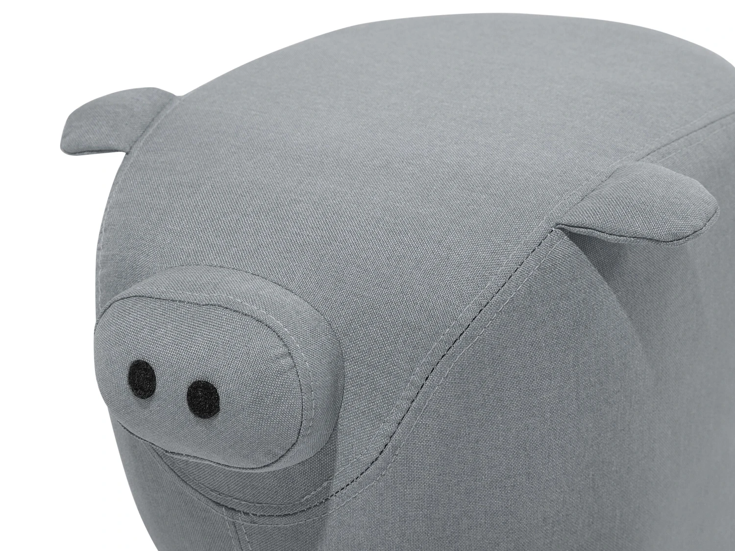 Fabric Animal Stool Grey PIGGY - Image 6