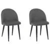 Set Of 2 Velvet Dining Chairs Grey VISALIA -Furniture Store undef src sa picid 711030 type whitesh image