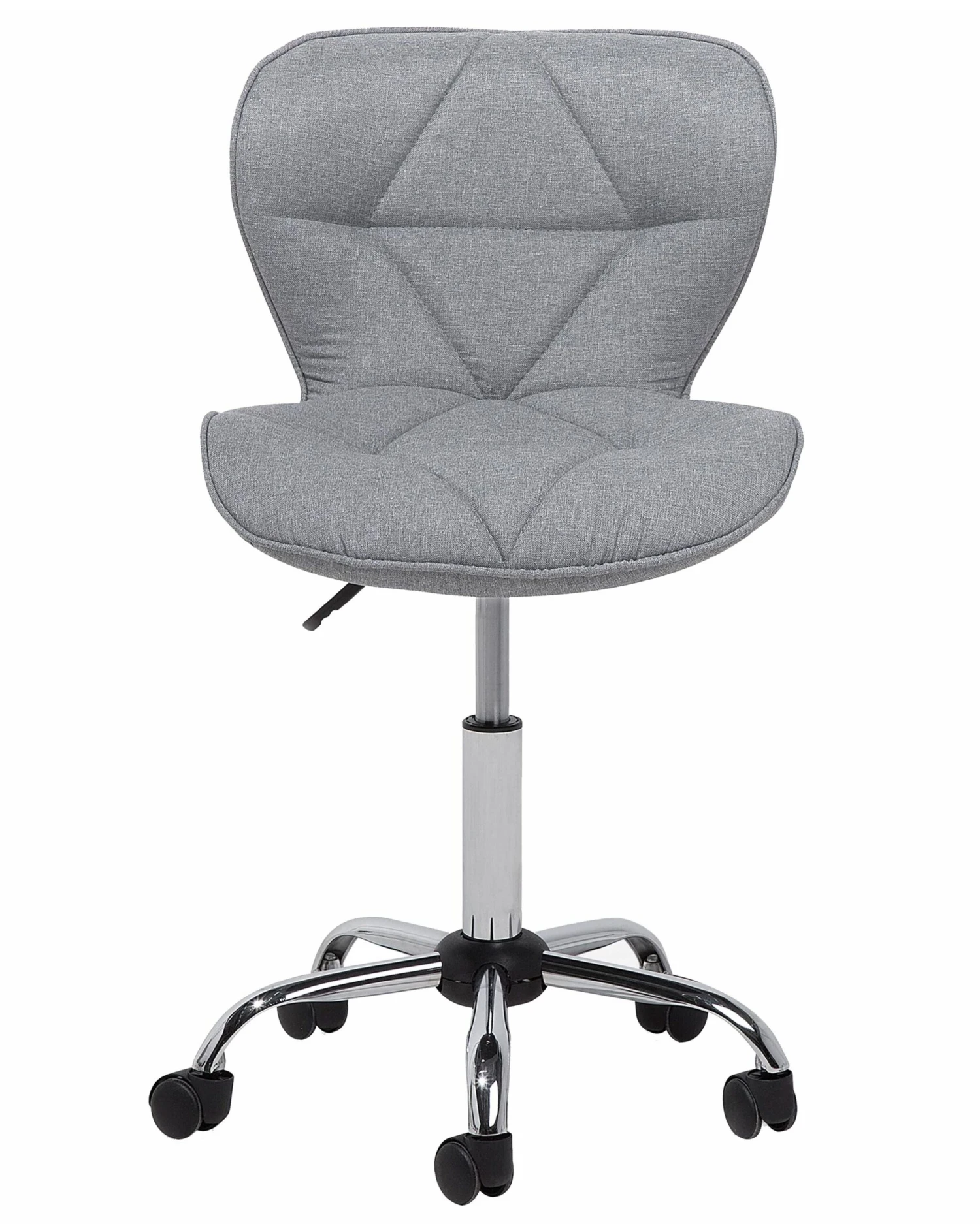 Fabric Armless Desk Chair Grey VALETTA - Image 3