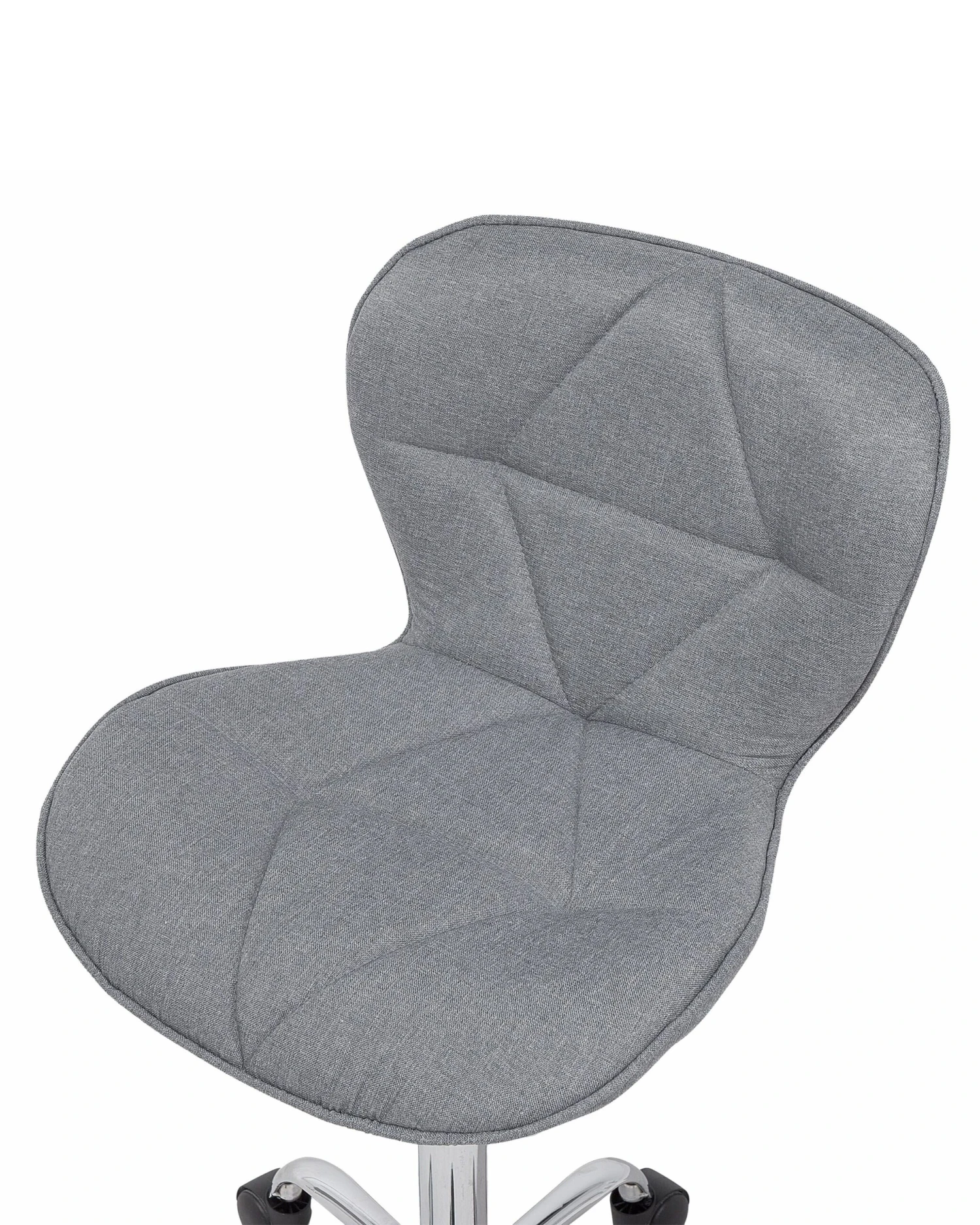 Fabric Armless Desk Chair Grey VALETTA - Image 6