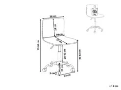 Fabric Armless Desk Chair Grey ORLANDO -Furniture Store undef src sa picid 711349 type whitesh image