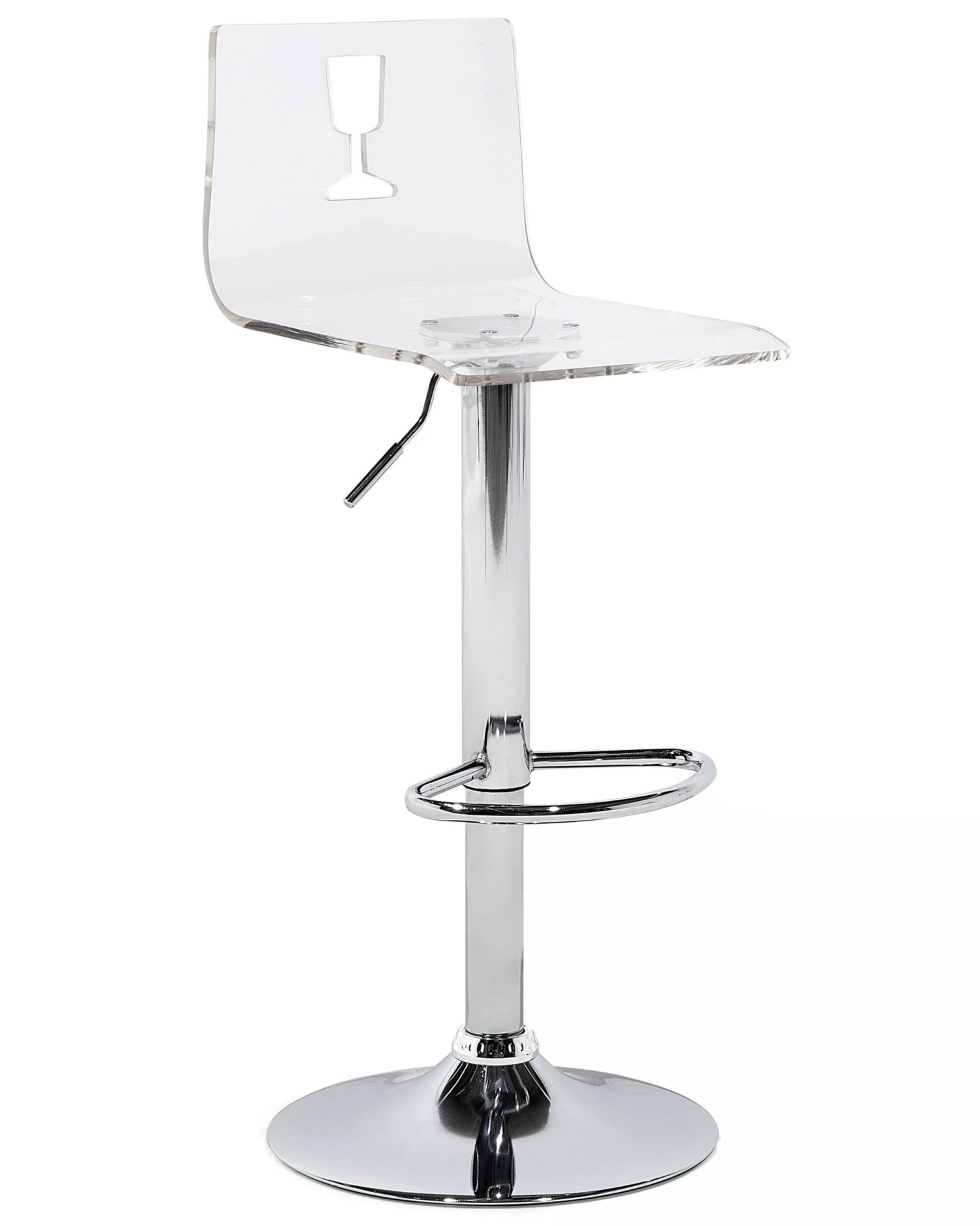 Set Of 2 Swivel Bar Stools Transparent White BUSAN - Image 3