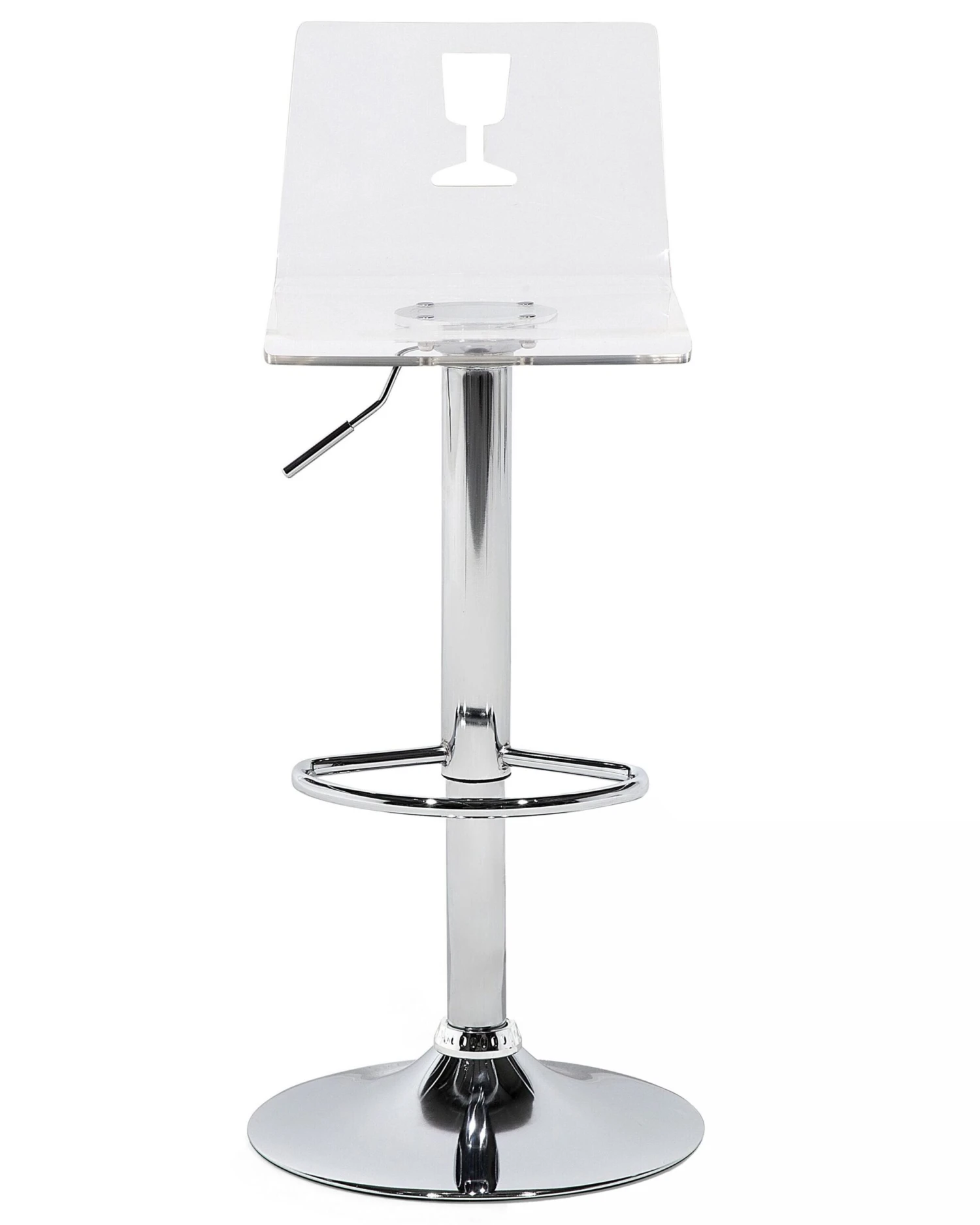 Set Of 2 Swivel Bar Stools Transparent White BUSAN - Image 4