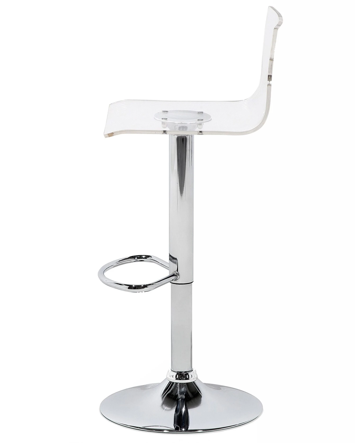 Set Of 2 Swivel Bar Stools Transparent White BUSAN - Image 5