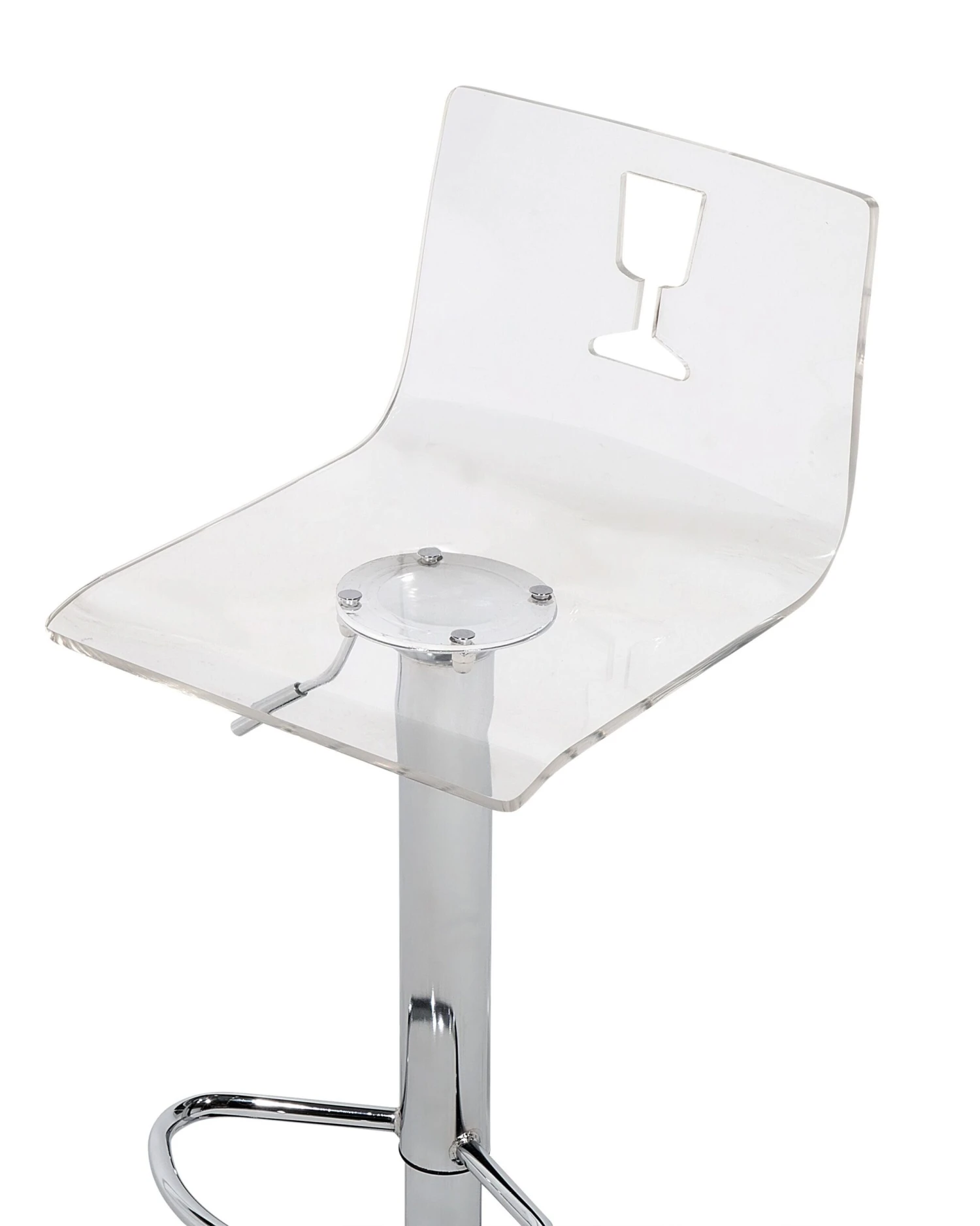 Set Of 2 Swivel Bar Stools Transparent White BUSAN - Image 6