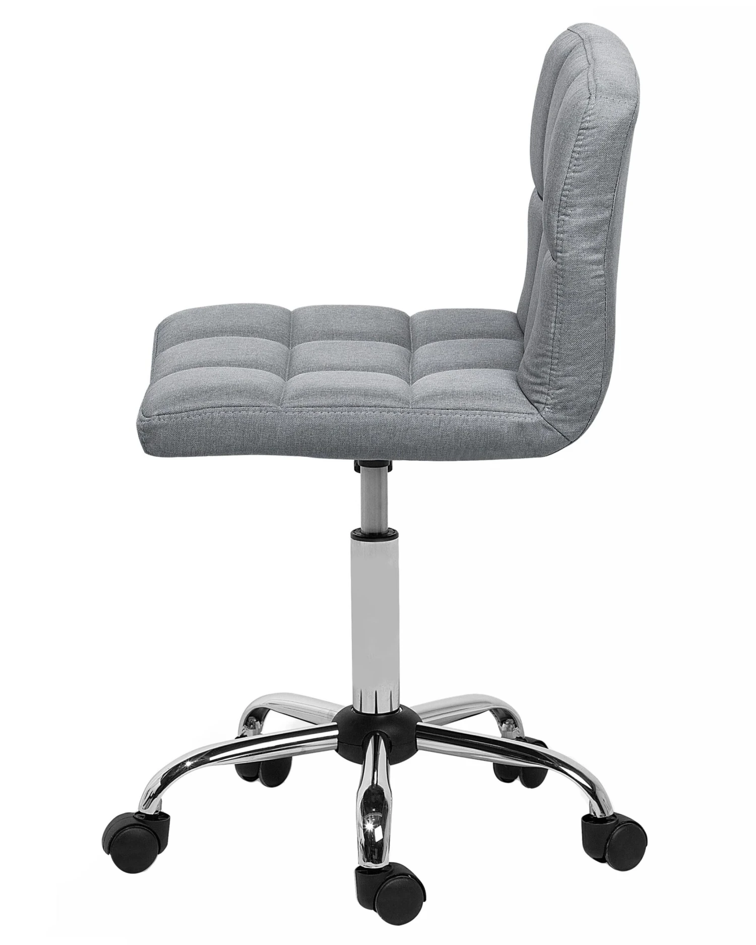 Fabric Armless Desk Chair Grey MARION - Image 4