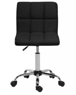 Fabric Armless Desk Chair Black MARION -Furniture Store undef src sa picid 712431 type whitesh image