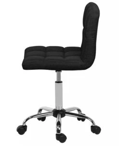 Fabric Armless Desk Chair Black MARION -Furniture Store undef src sa picid 712432 type whitesh image
