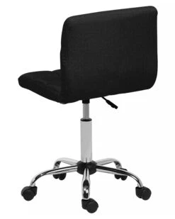 Fabric Armless Desk Chair Black MARION -Furniture Store undef src sa picid 712433 type whitesh image