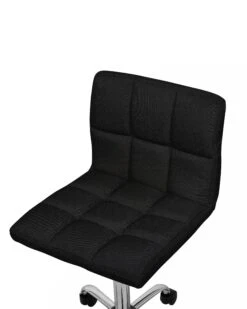 Fabric Armless Desk Chair Black MARION -Furniture Store undef src sa picid 712434 type whitesh image