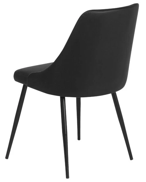 Set Of 2 Dining Chairs Faux Leather Black VALERIE - Image 7