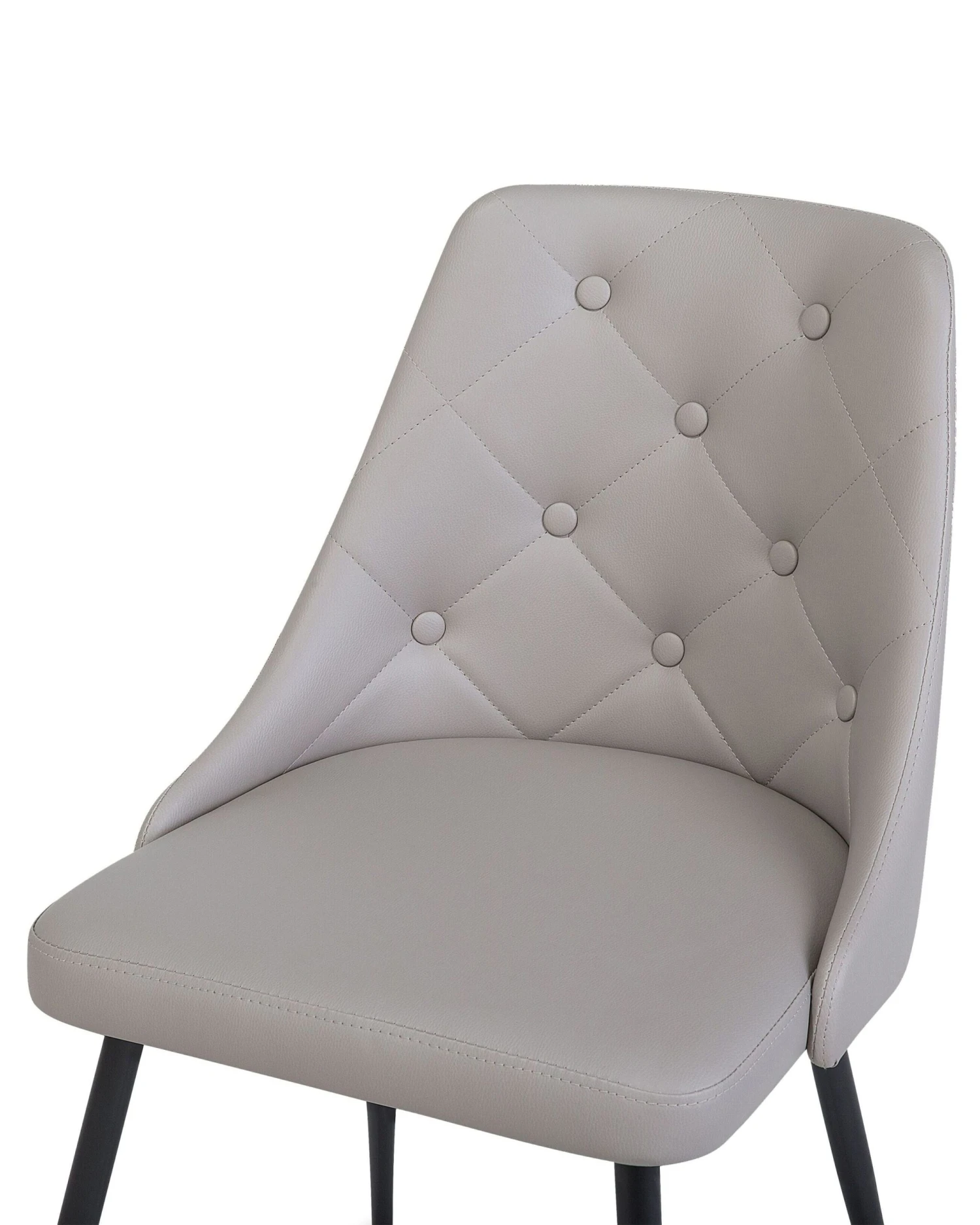 Set Of 2 Dining Chairs Faux Leather Grey VALERIE - Image 7