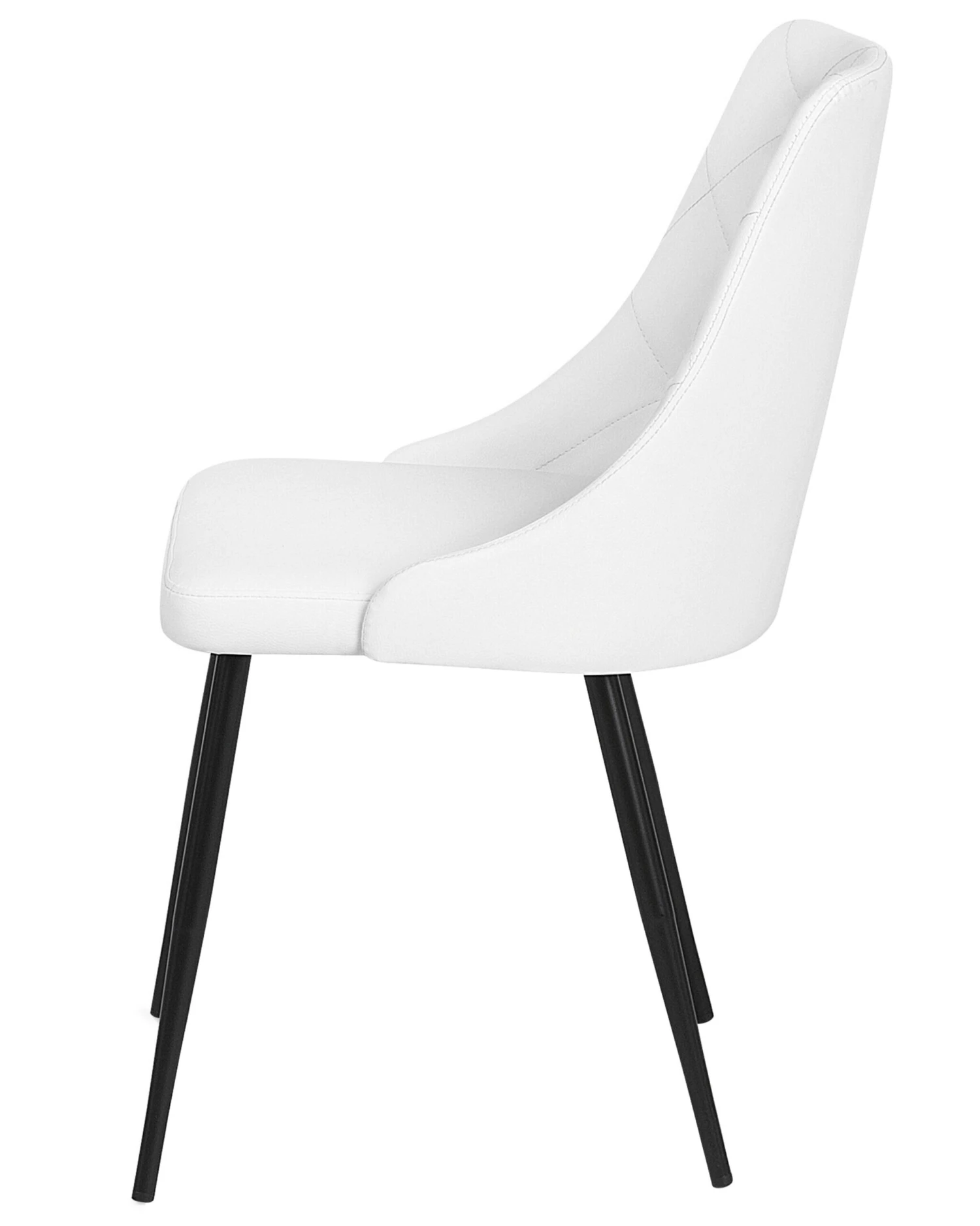 Set Of 2 Dining Chairs Faux Leather White VALERIE - Image 5