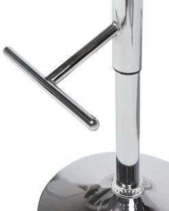 Bar Stool Dark Wood Faux Leather White PETERSBURG -Furniture Store undef src sa picid 713010 type whitesh image