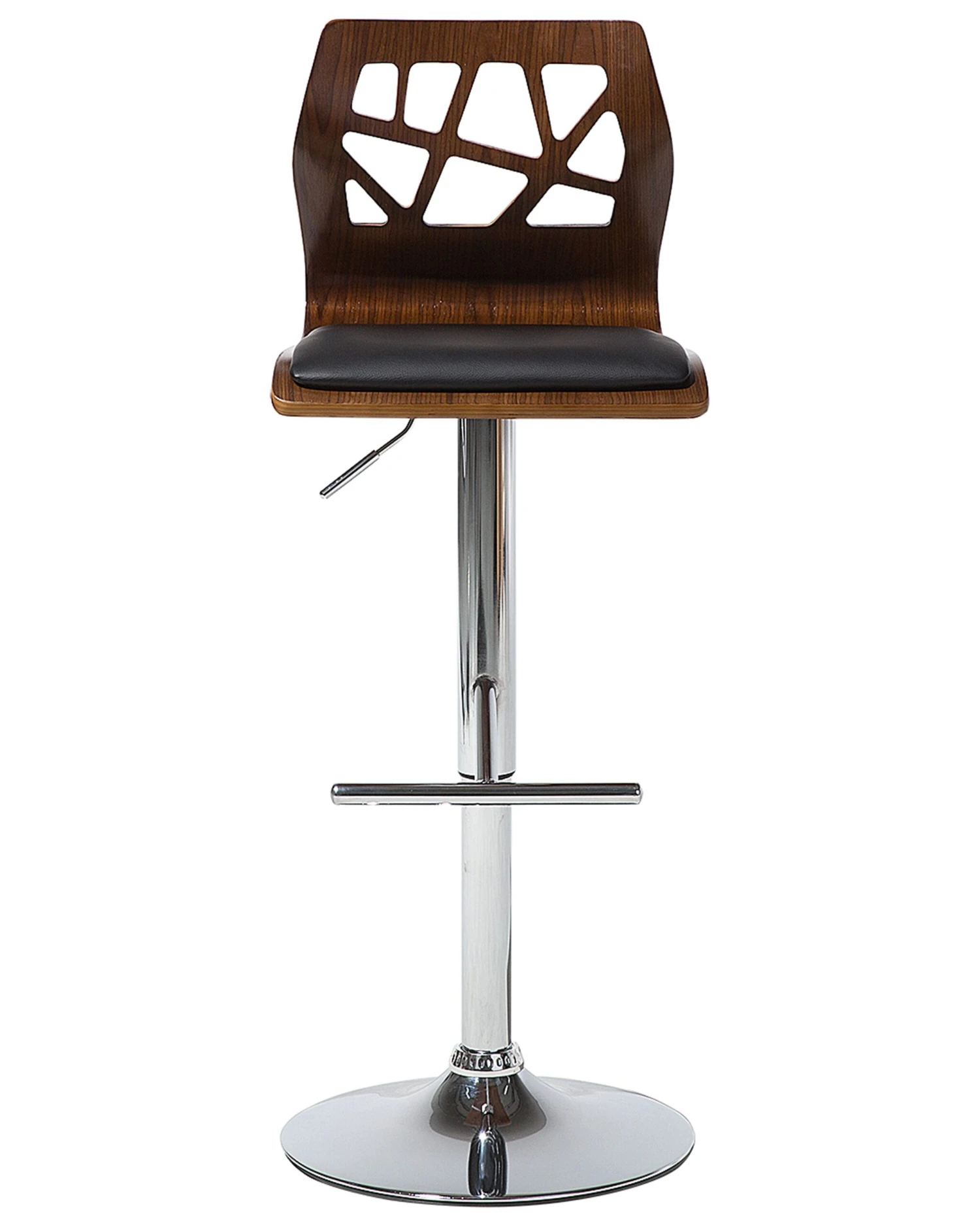 Swivel Bar Stool Dark Wood With Black PETERSBURG - Image 3