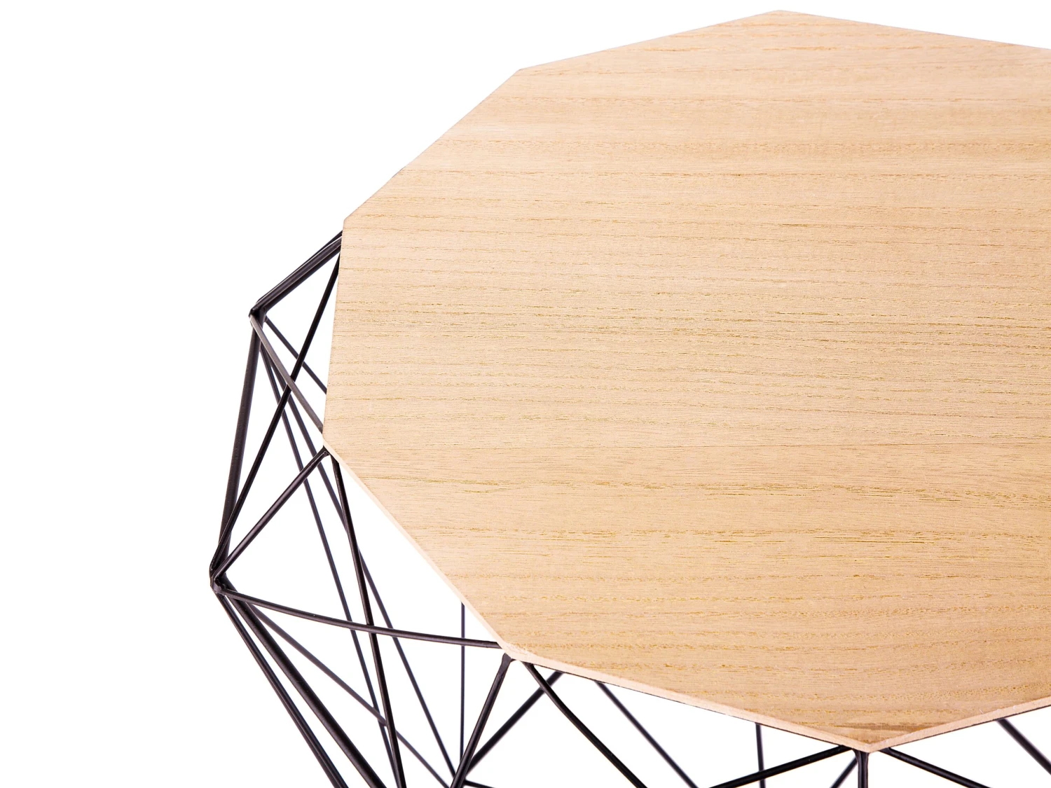 Geometric Side Table Black ELIDA - Image 6