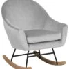 Velvet Rocking Chair Light Grey OXIE -Furniture Store undef src sa picid 716213 type whitesh image