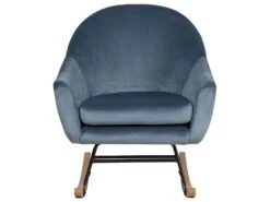 Velvet Rocking Chair Blue OXIE -Furniture Store undef src sa picid 716227 type whitesh image