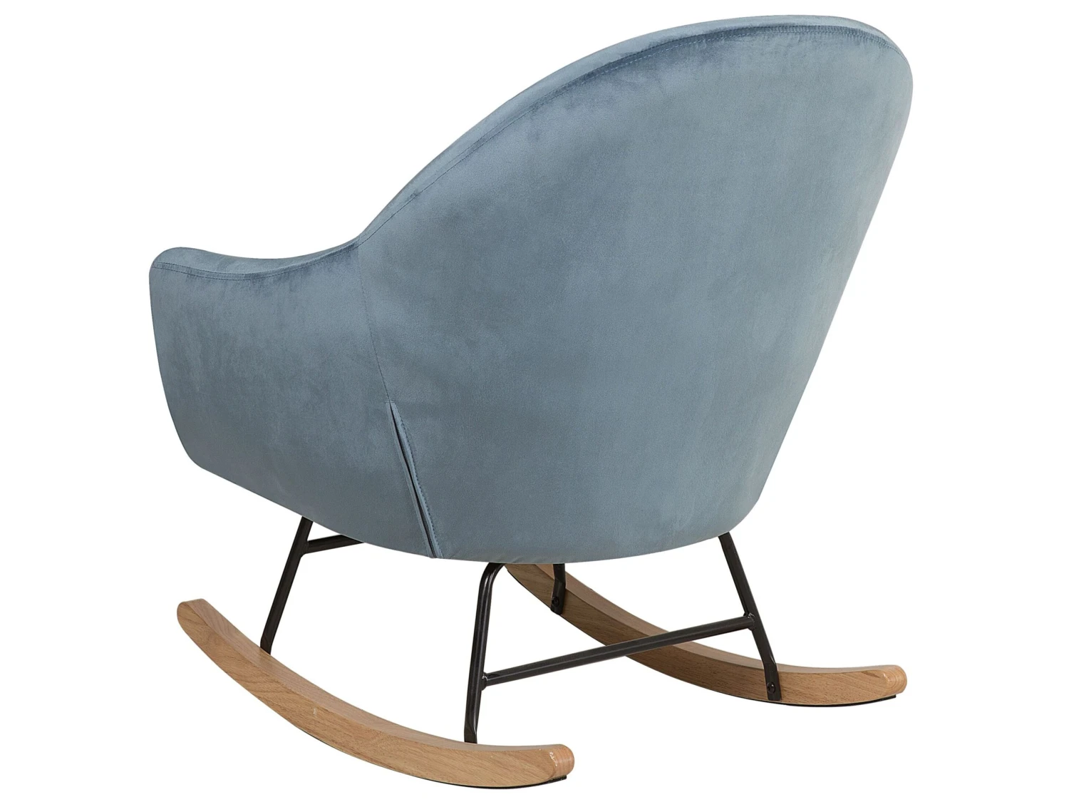 Velvet Rocking Chair Blue OXIE - Image 7