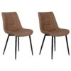 Set Of 2 Faux Leather Dining Chairs Golden Brown MELROSE -Furniture Store undef src sa picid 716676 type whitesh image