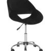 Velvet Armless Desk Chair Black SELMA -Furniture Store undef src sa picid 716821 type whitesh image