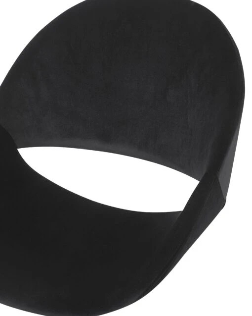 Velvet Armless Desk Chair Black SELMA - Image 8