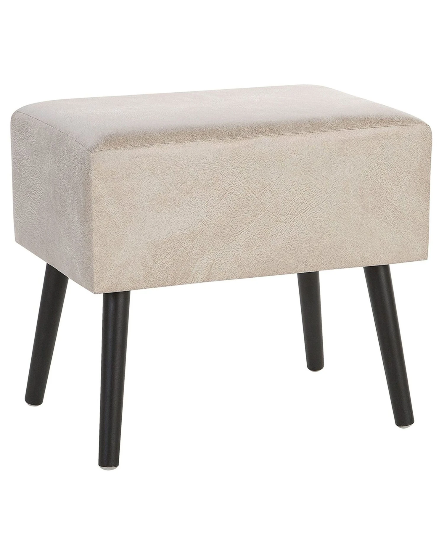 Faux Leather Side Table Beige EUROSTAR - Image 6