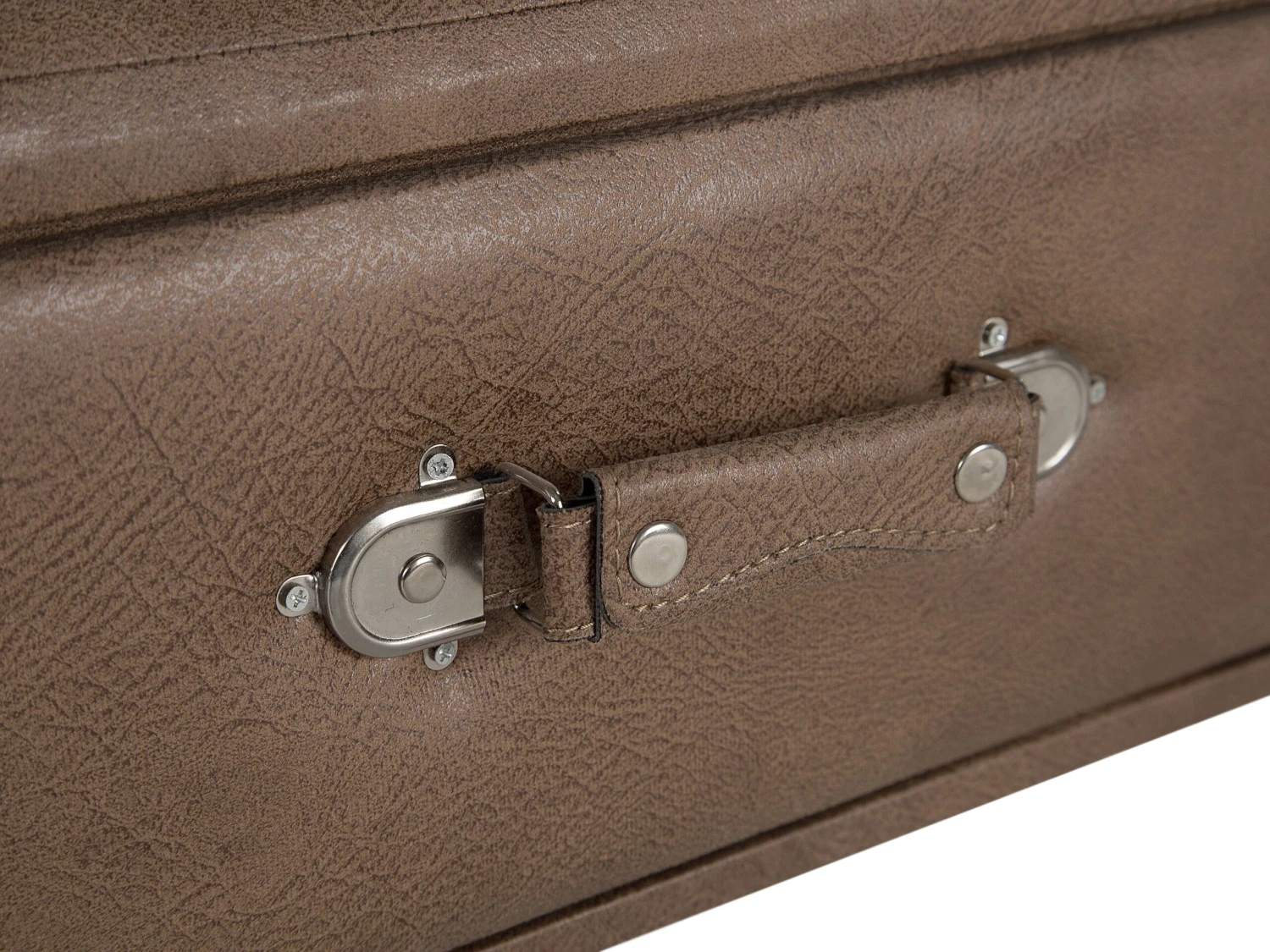 Faux Leather Side Table Brown EUROSTAR - Image 7
