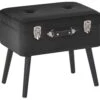 Velvet Storage Stool Black MALLARD -Furniture Store undef src sa picid 719915 type whitesh image