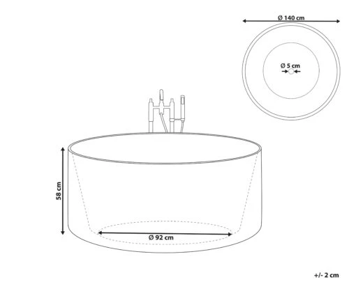 Freestanding Bath 1400 Mm White IBIZA - Image 7