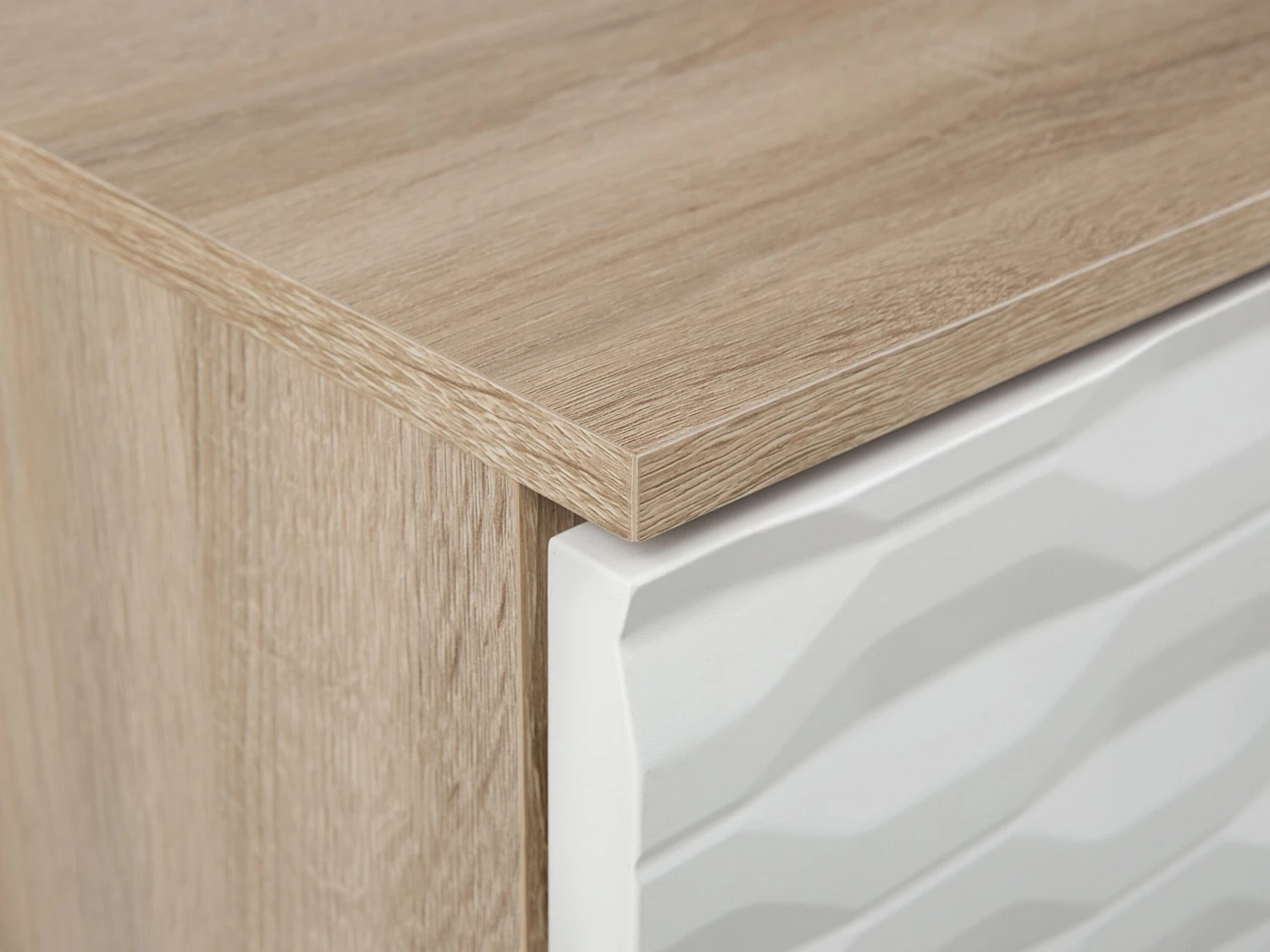 Coffee Table With Drawer White And Light Wood SWANSEA - Image 8