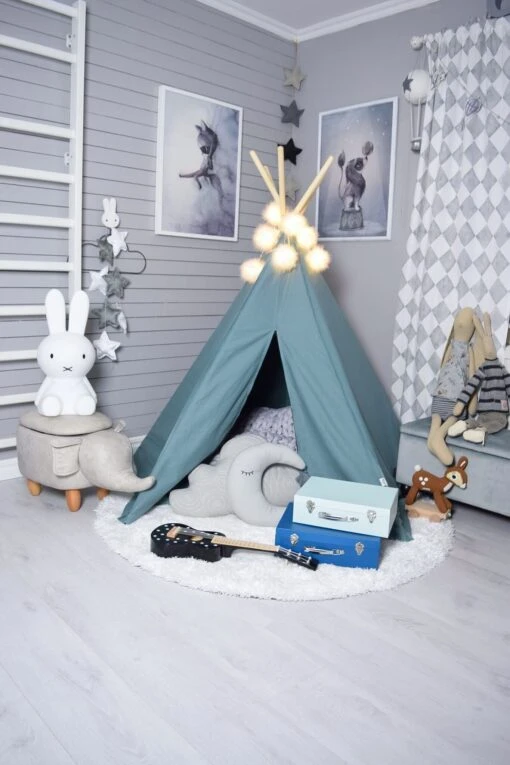 Faux Leather Storage Animal Stool Light Grey ELEPHANT - Image 4
