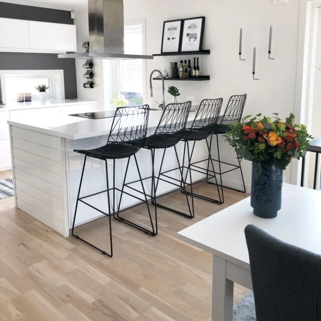 Set Of 2 Metal Bar Chairs Black PRESTON - Image 3