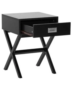 1 Drawer Bedside Table Black MONROE -Furniture Store undef src sa picid 723773 type whitesh image