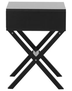 1 Drawer Bedside Table Black MONROE -Furniture Store undef src sa picid 723776 type whitesh image