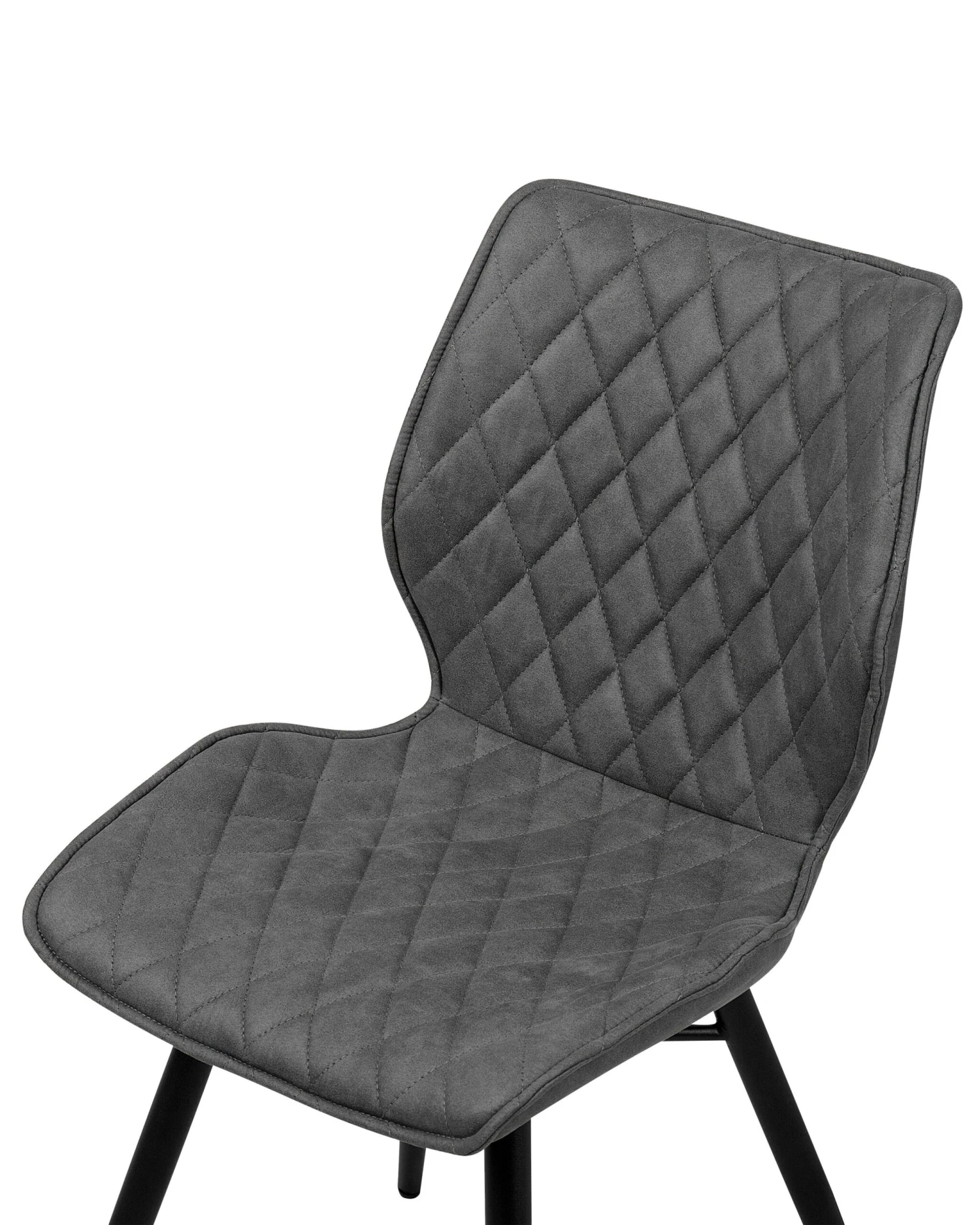 Set Of 2 Fabric Dining Chairs Grey LISLE - Image 7