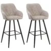 Set Of 2 Fabric Bar Chairs Beige DARIEN -Furniture Store undef src sa picid 724437 type whitesh image