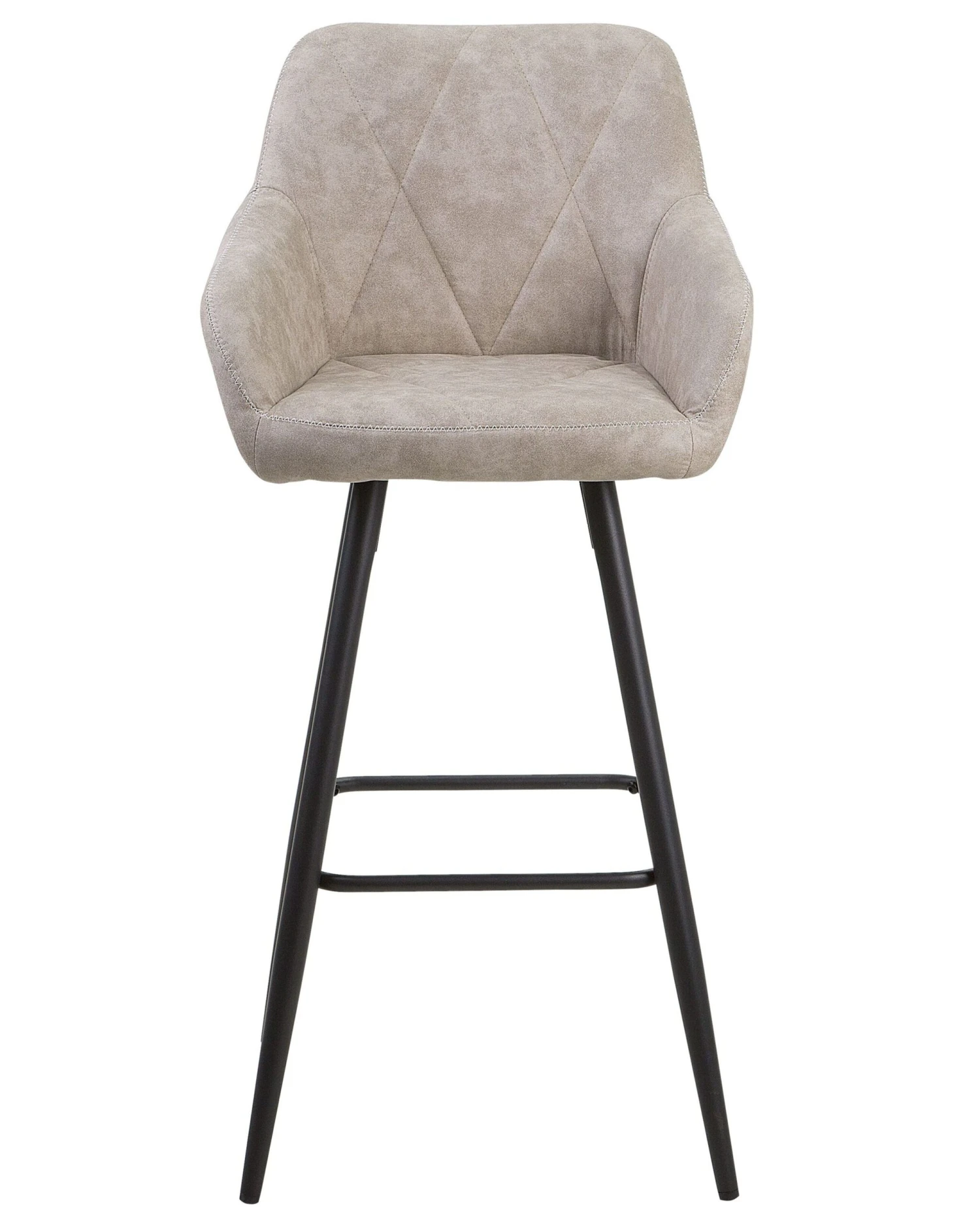 Set Of 2 Fabric Bar Chairs Beige DARIEN - Image 5