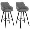 Set Of 2 Fabric Bar Chairs Grey DARIEN -Furniture Store undef src sa picid 724490 type whitesh image