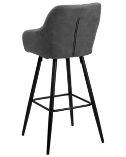 Set Of 2 Fabric Bar Chairs Grey DARIEN -Furniture Store undef src sa picid 724499 type whitesh image