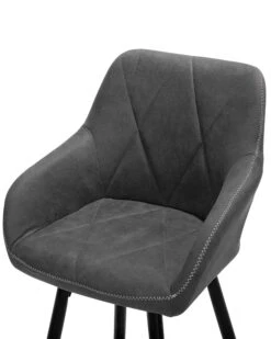 Set Of 2 Fabric Bar Chairs Grey DARIEN -Furniture Store undef src sa picid 724502 type whitesh image