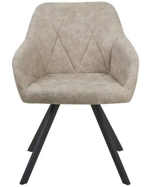 Set Of 2 Fabric Dining Chairs Beige MONEE - Image 10