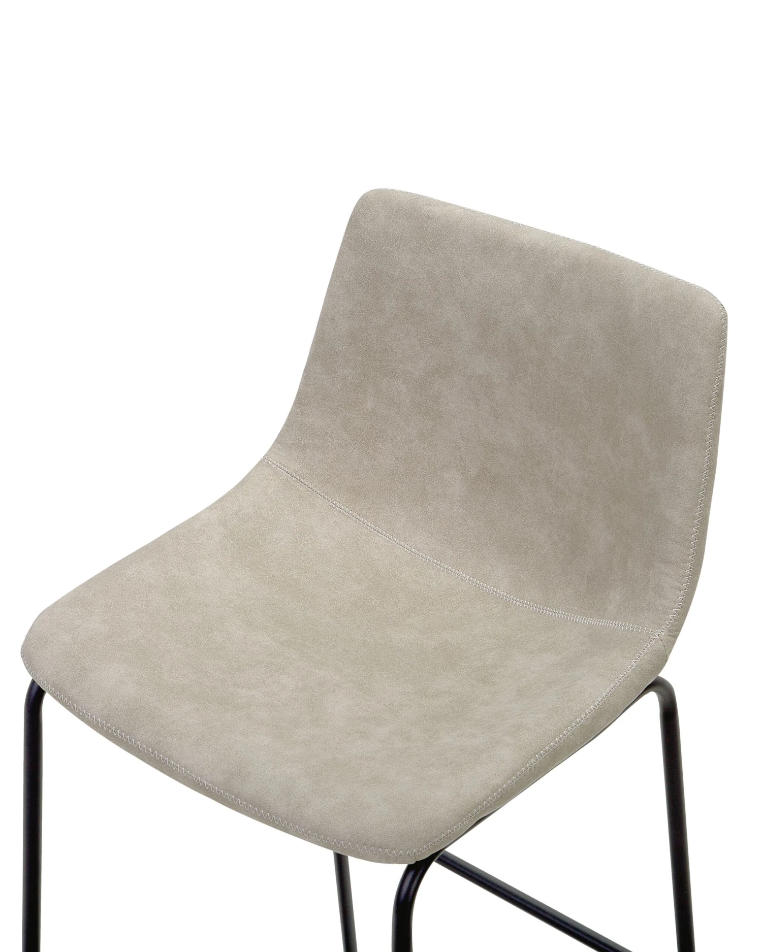 Set Of 2 Fabric Bar Chairs Beige FRANKS - Image 10