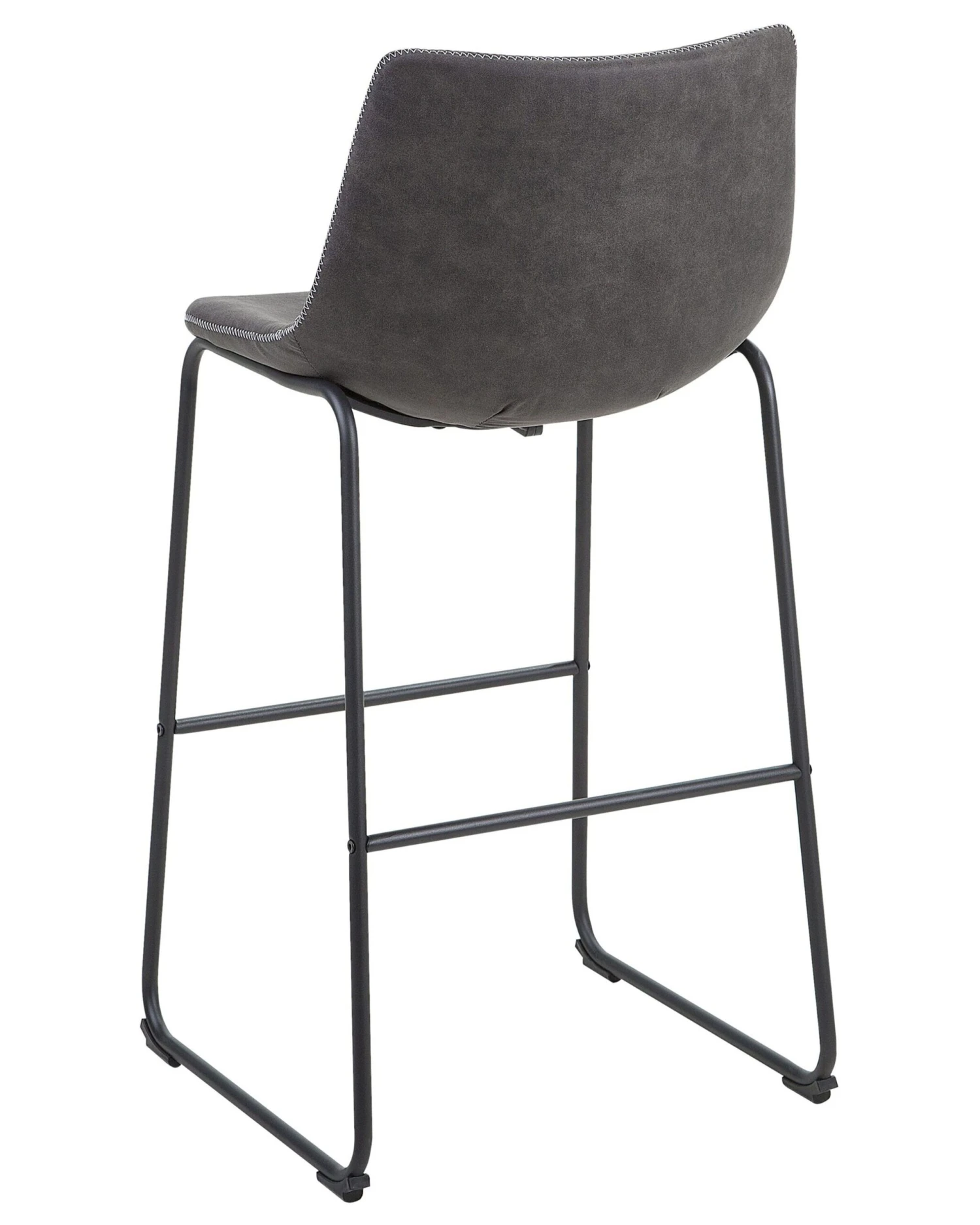 Set Of 2 Fabric Bar Chairs Grey FRANKS - Image 6