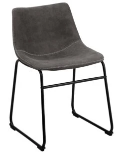 Set Of 2 Fabric Dining Chairs Grey BATAVIA -Furniture Store undef src sa picid 725084 type whitesh image