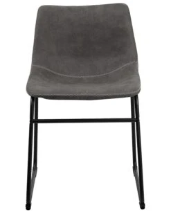 Set Of 2 Fabric Dining Chairs Grey BATAVIA -Furniture Store undef src sa picid 725085 type whitesh image